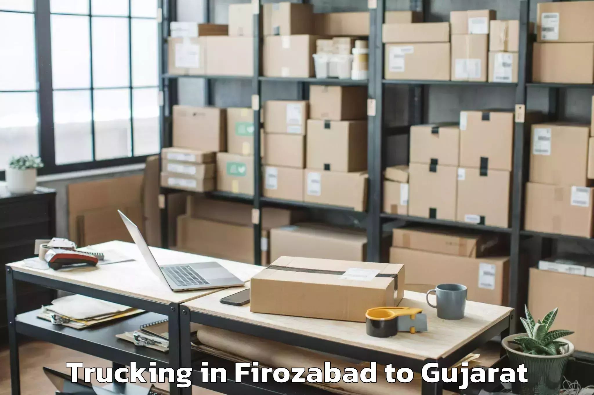 Top Firozabad to Jhagadia Trucking Available